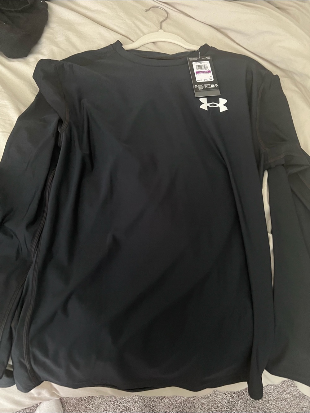 NWT Under Armour HeatGear Compression Long Sleeve Shirt Black Men’s 2XL Athletic
